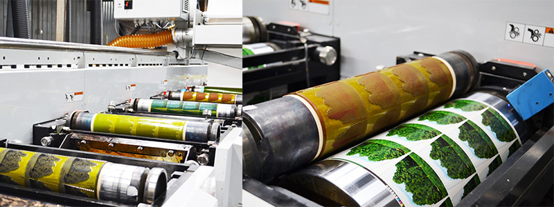 Процесс печати во флексопечати